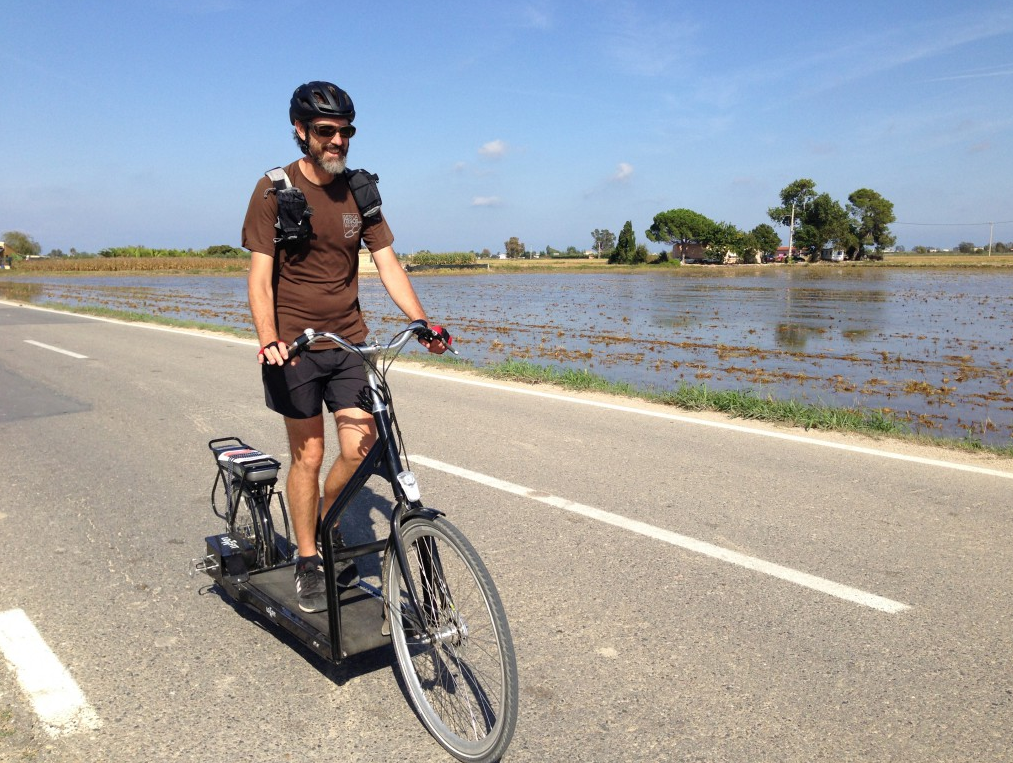 Daniel Arrando en una de les etapes del trajecte FOTO: Lopifit.es