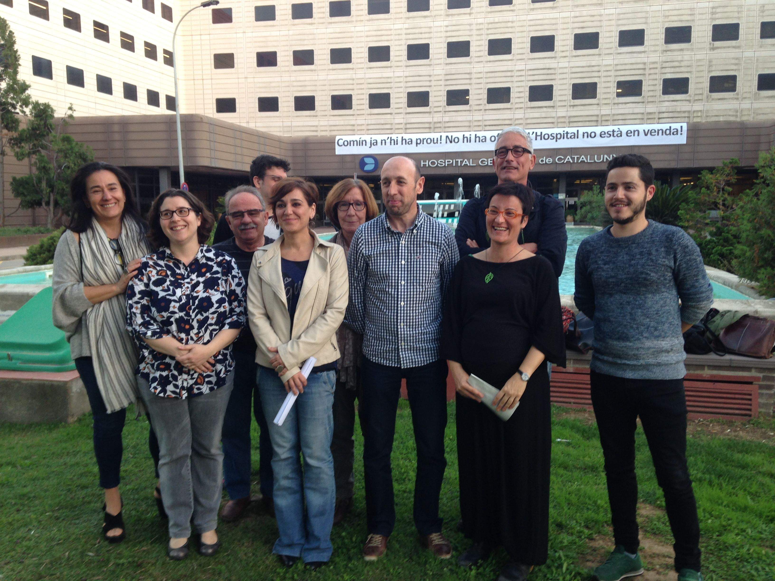 Representants locals d'ICV-EUiA i la diputada Marta Ribas FOTO: Mireia Puente 