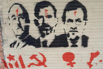 La pintada ha aparegut aquest dimecres, 8 de novembre FOTO: Redacció