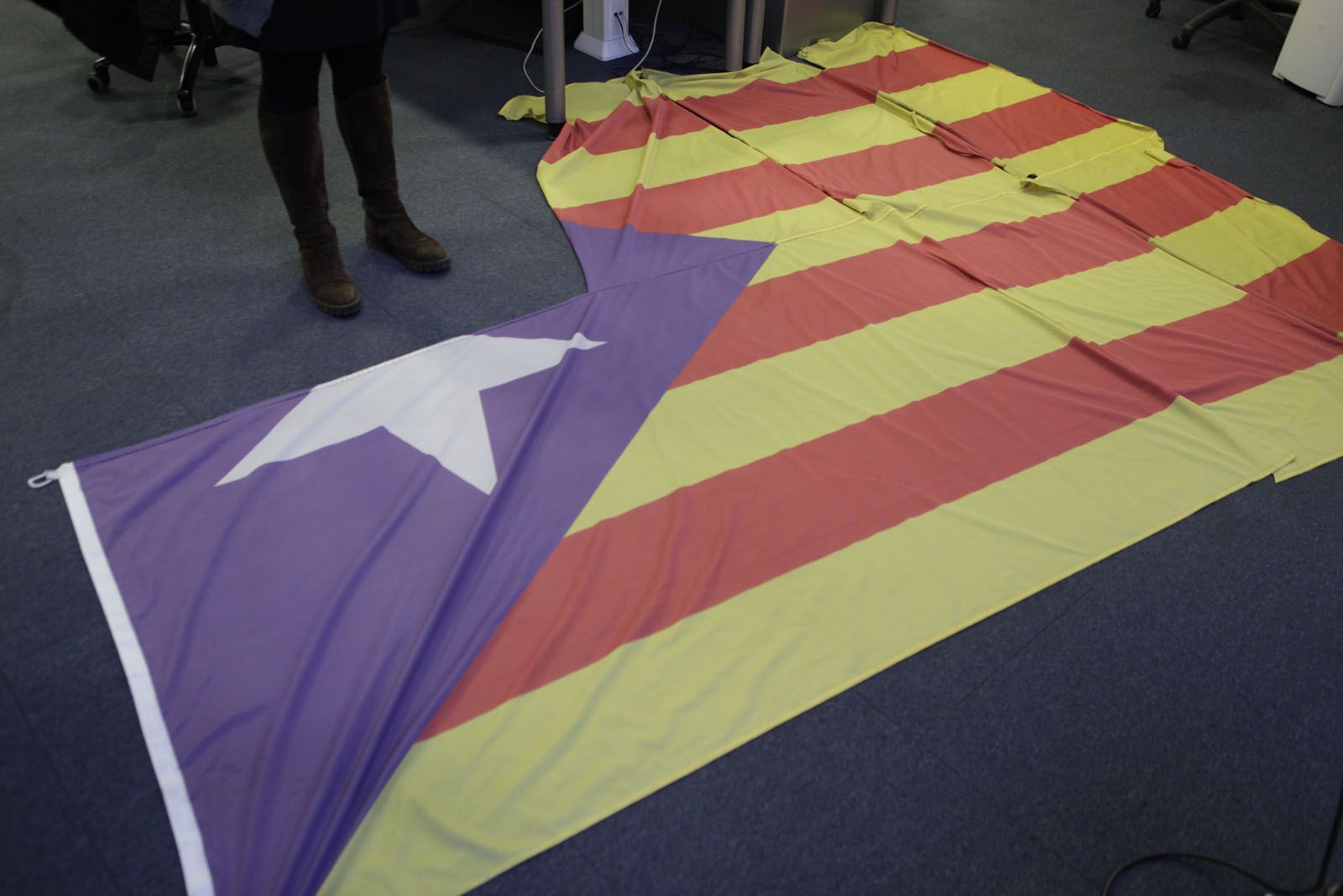 L'estelada dins de les instal·lacions del TOT FOTO: Artur Ribera