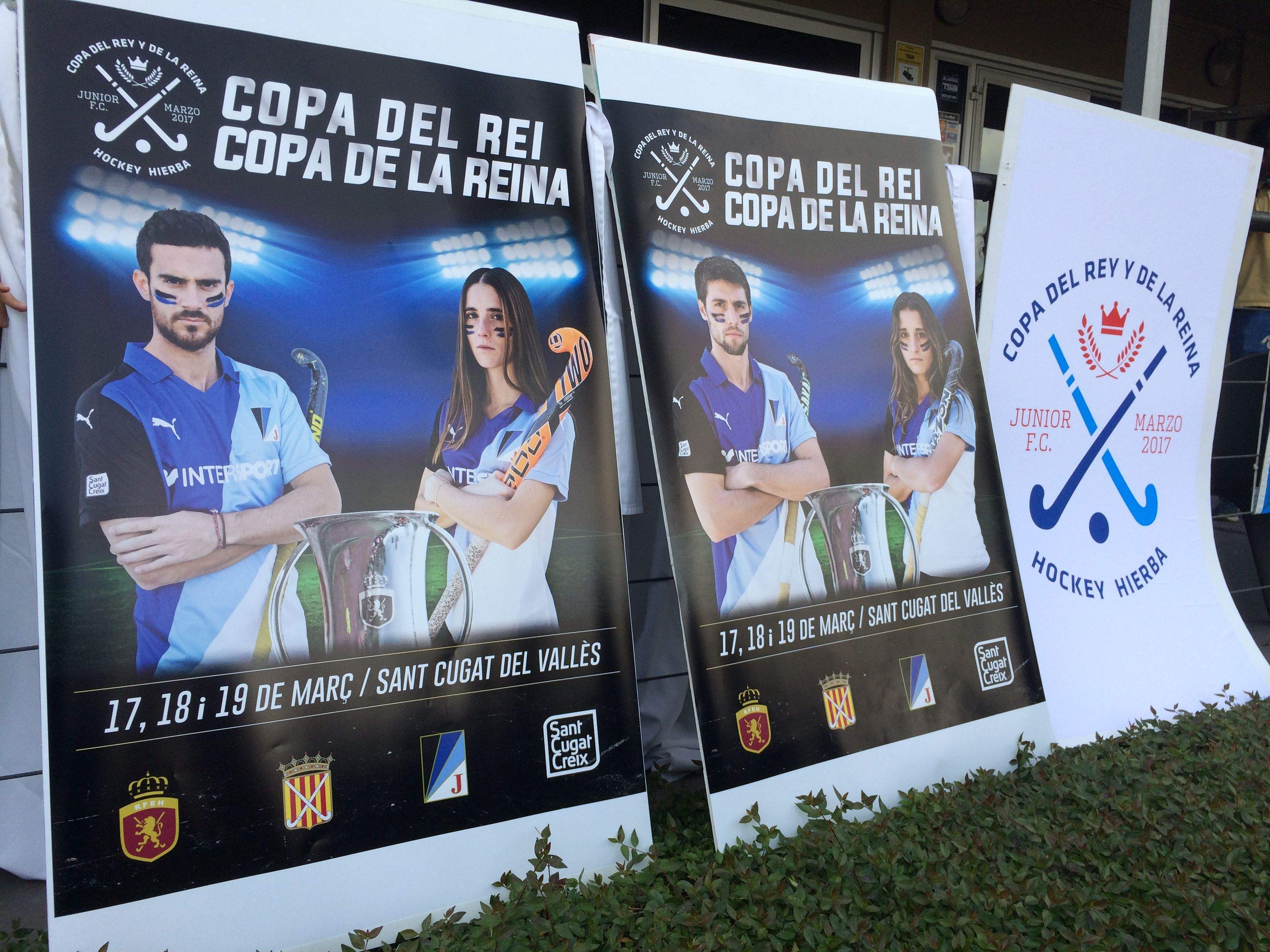 El Junior FC ha presentat els cartells de la Copa del Rei i de la Reina d'hoquei sobre herba. FOTO: Àlex López Puig 