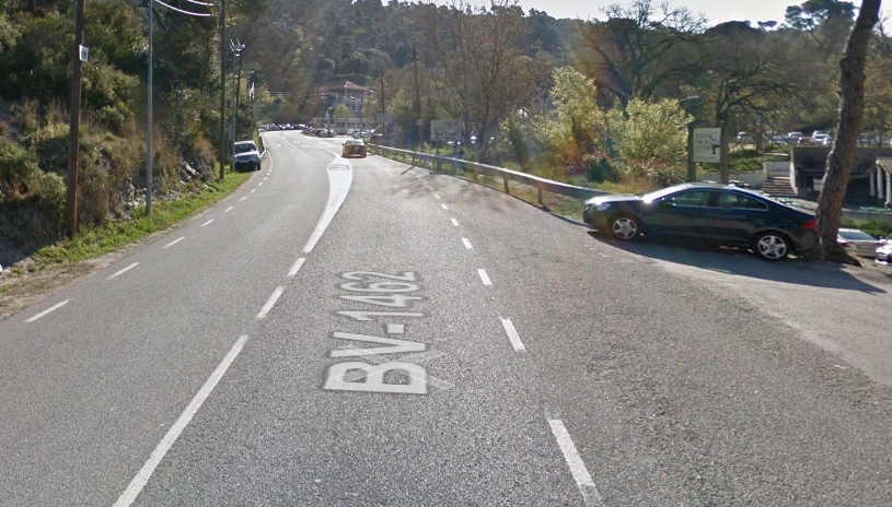 Punt de la carretera de Vallvidrera on hi ha el radar 