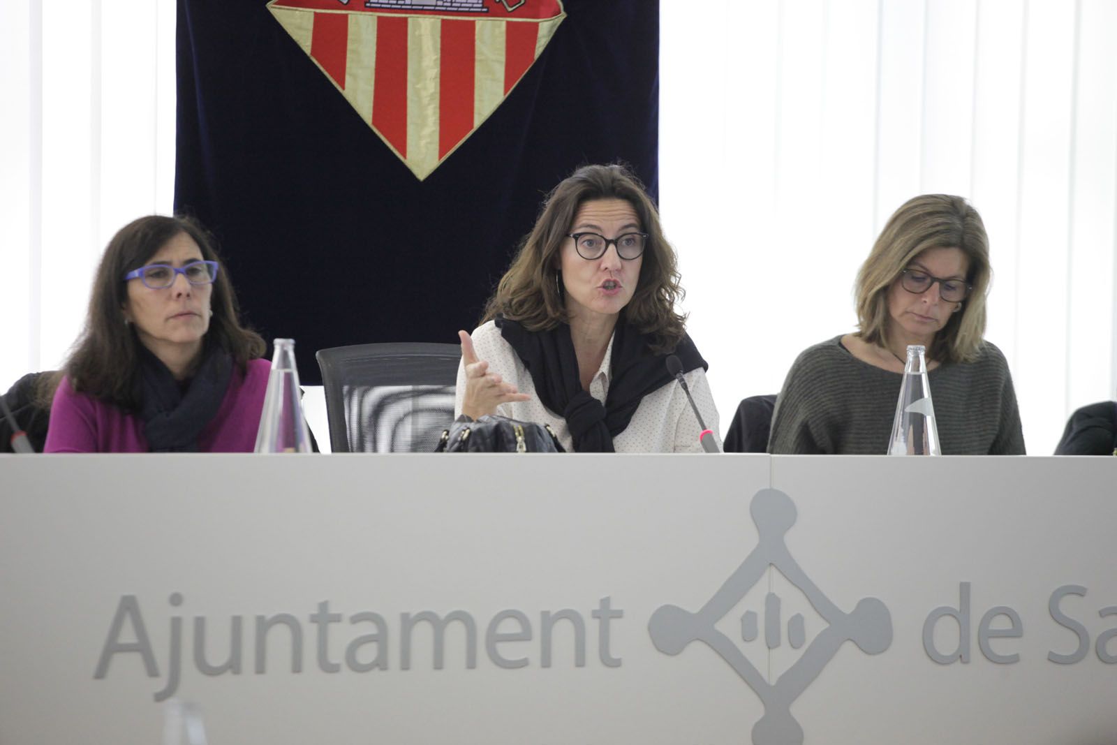 Mercè Conesa en una sessió plenària a Sant Cugat FOTO: Artur Ribera