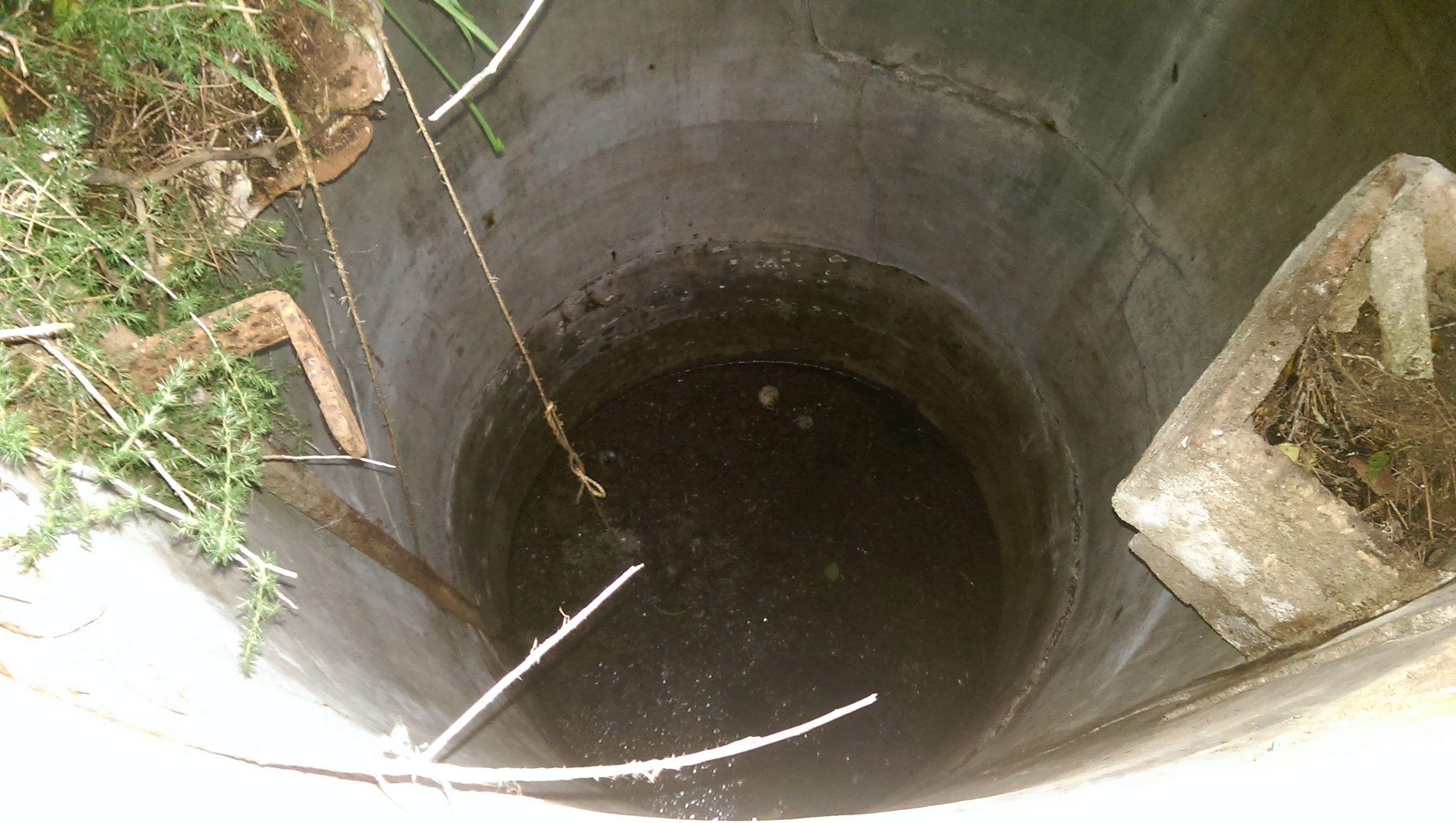 Imatge del pou on va caure un altre gos fa uns mesos  FOTO: G. Almagro