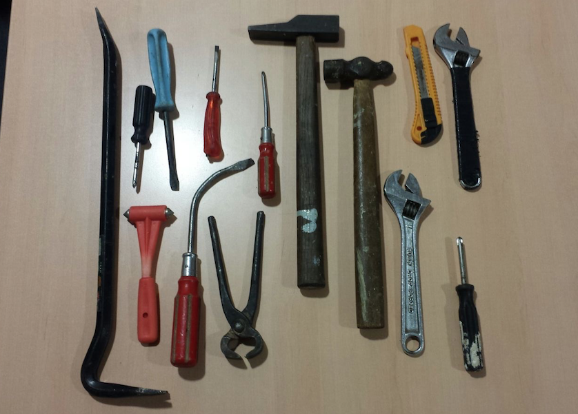 Les eines confiscades als lladres FOTO: Cedida