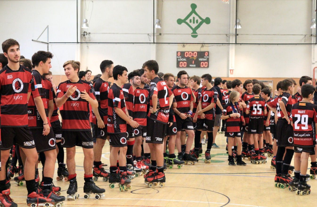 Imatge de l'última presentació dels equips del Patí Hoquei Club Sant Cugat. FOTO: Lali Álvarez