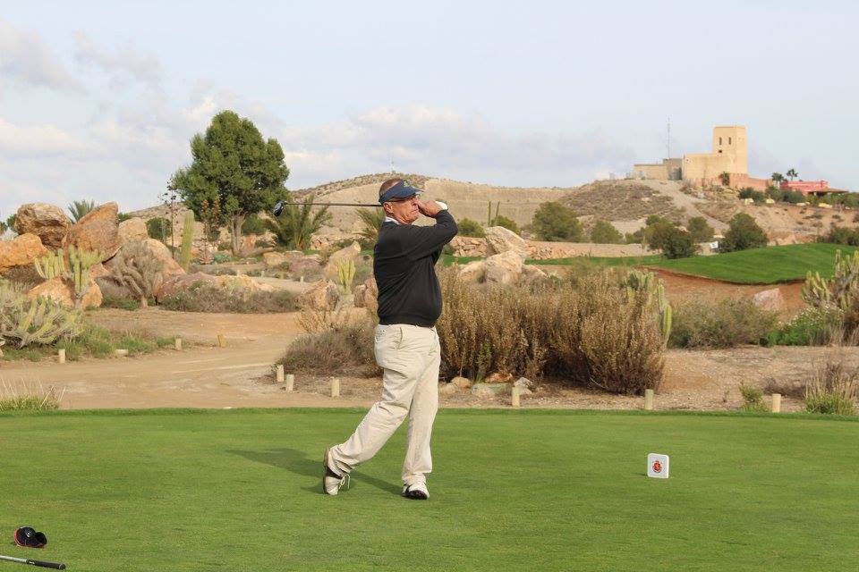 Txomin Hospital, en el Campionat d'Espanya de Professionals Sènior de golf. FOTO: RFEG