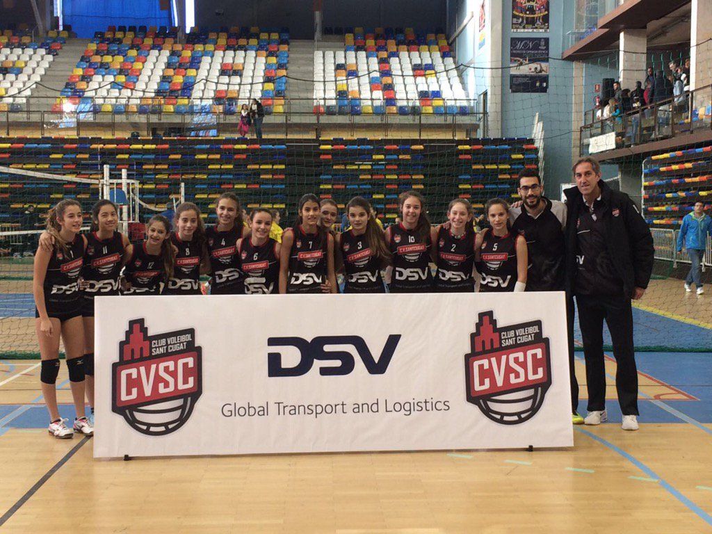 L'infantil A del DSC Club Voleibol Sant Cugat, campió a la Copa d'Espanya. FOTO: @VoleiSantCugat