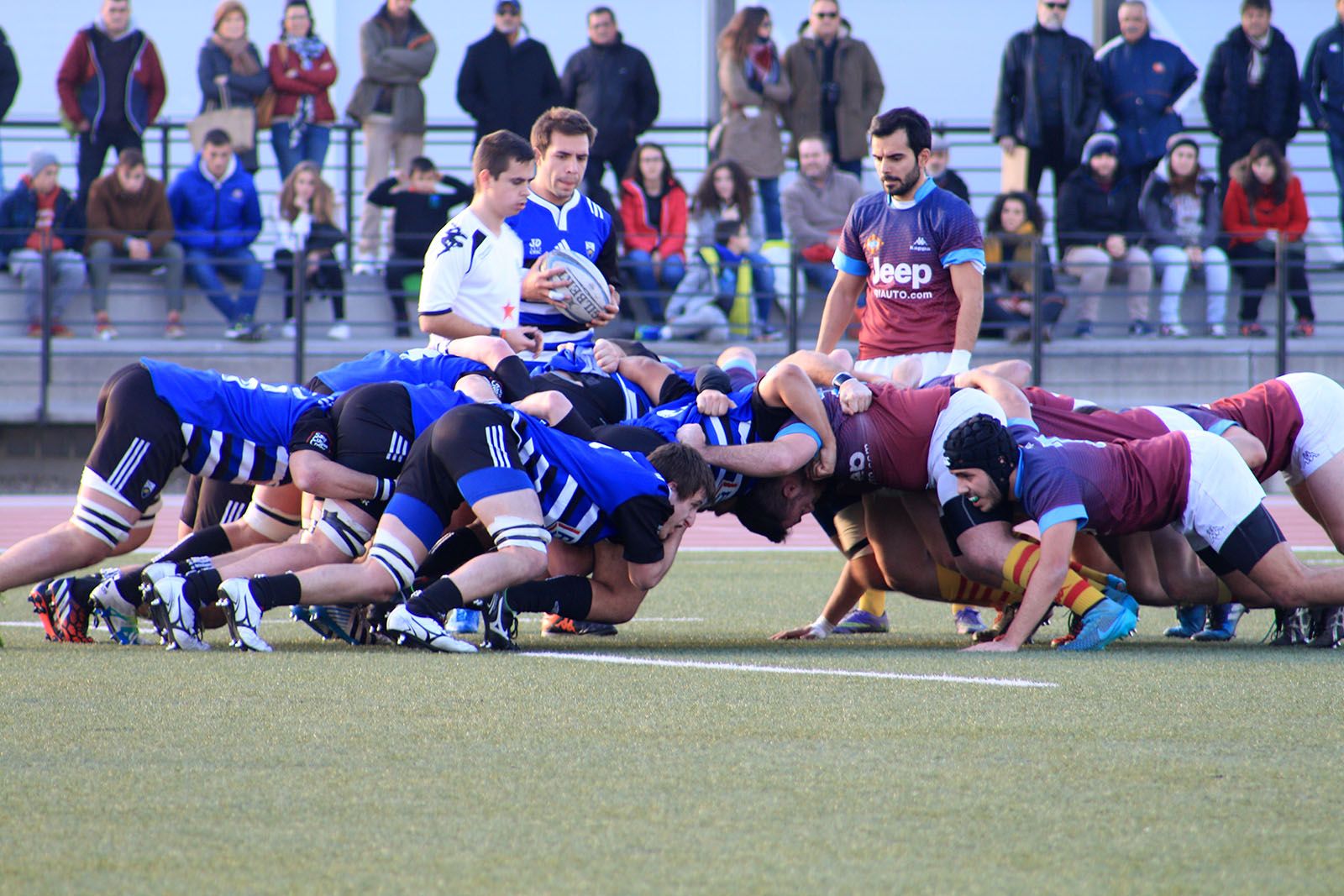 El Club de Rugby Sant Cugat ha perdut (24-27) amb la UE Santboiana B. FOTO: Lali Álvarez