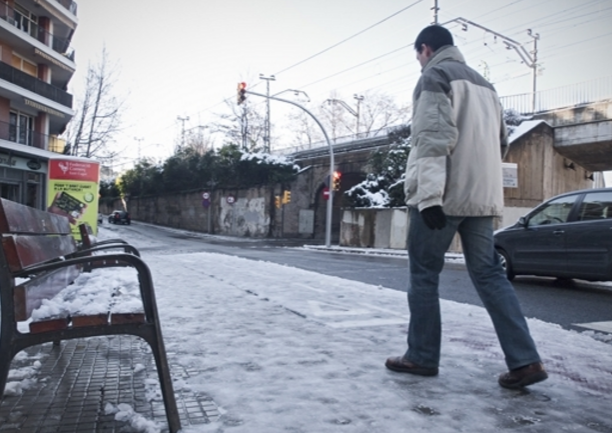 Imatge d'una de les darreres nevades a Sant Cugat FOTO: Artur Ribera 