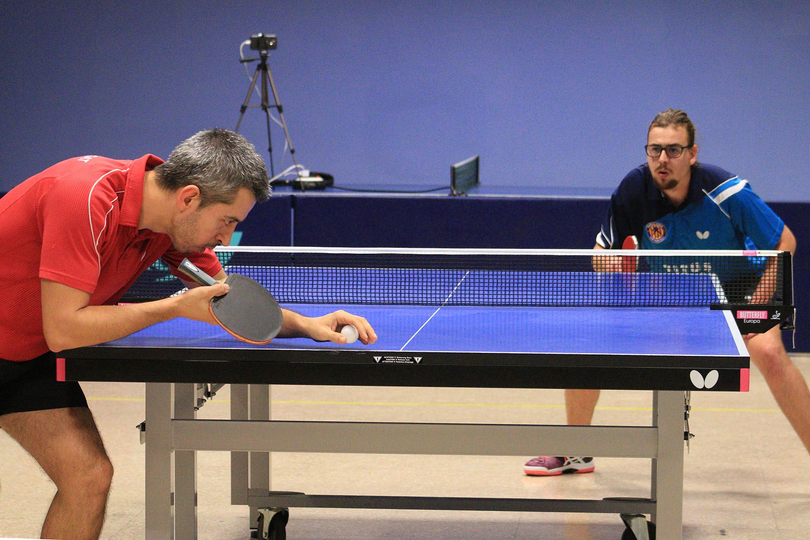Josep Antón, a l'esquerre de la imatge, en un partit de lliga. FOTO: Lali Álvarez