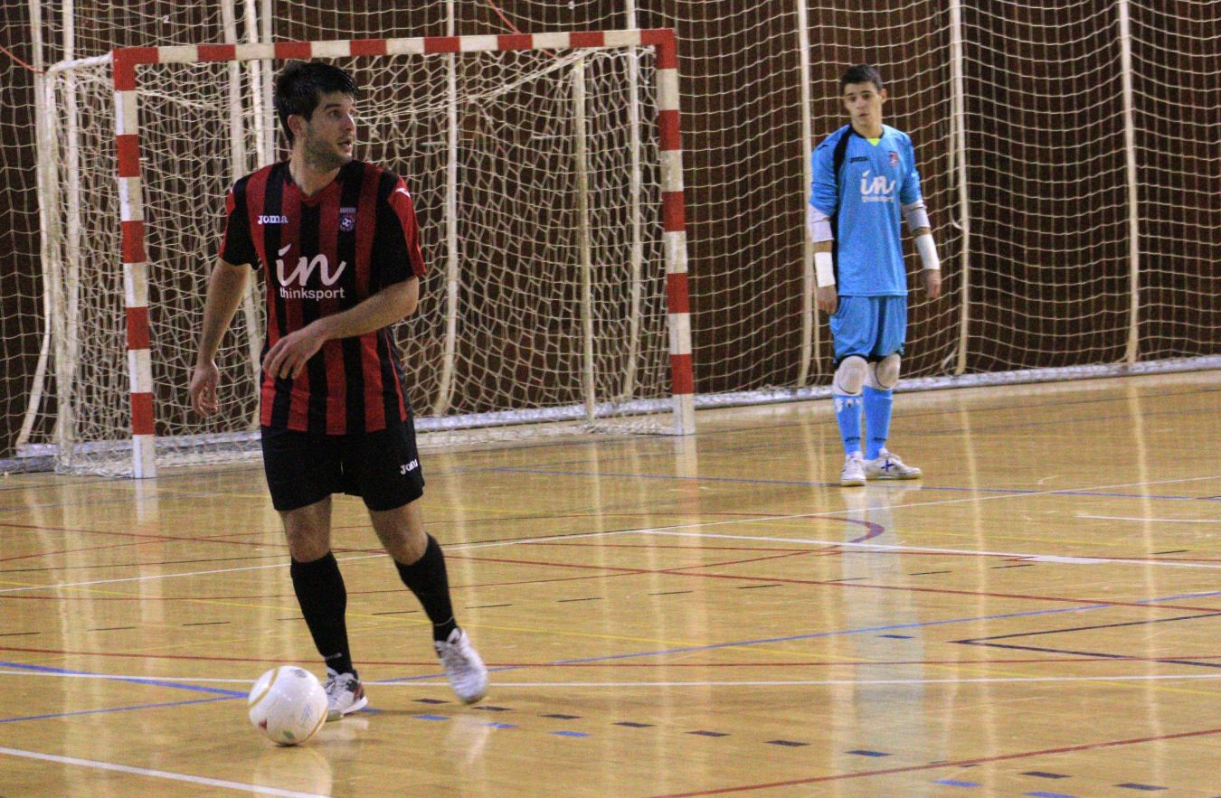 Enric i el porter Dani del Futbol Sala Sant Cugat. FOTO: lali Álvarez