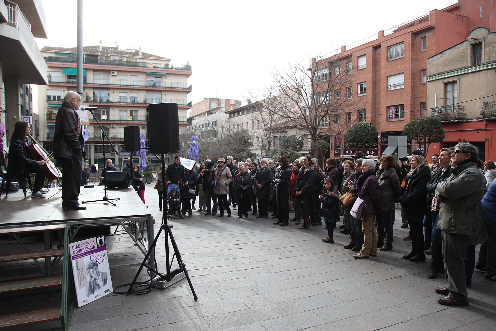 Diada de la No-violència 2016, amb Carme Karr com a protagonista FOTO: Lali Puig 