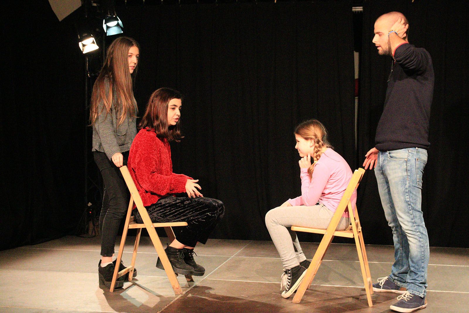 Moment de la sessió preparatòria de la Lliga Improsionant  FOTO: Lali Àlvarez