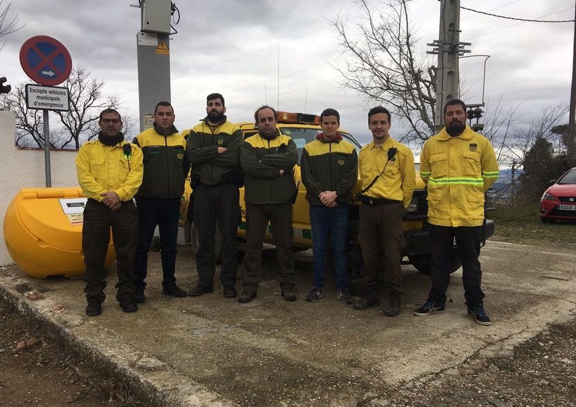 ADF Sant Cugat ha fet un minut de silenci pels companys que van perdre la vida en acte de servei. FOTO: Cedida