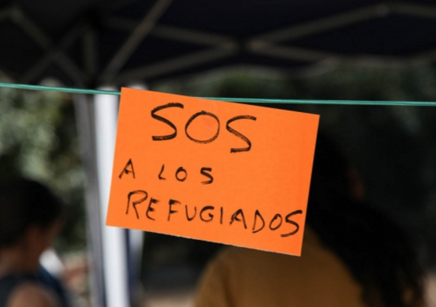 Imatge d'un acte en suport dels refugiats a Sant Cugat. FOTO: Lali Puig