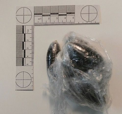 En el moment de la detenció se li han intervingut 9 embolcalls de plàstic amb haixix FOTO: Cedida