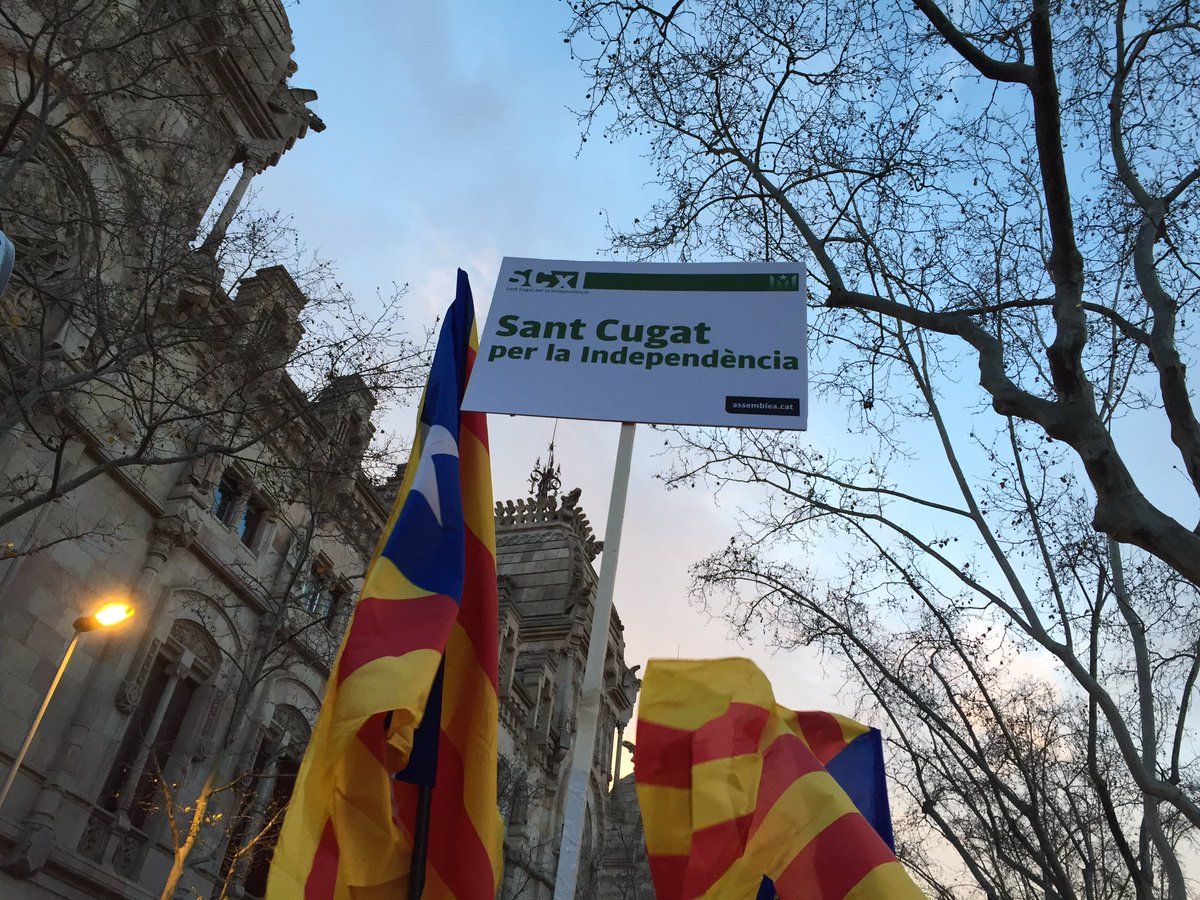 Santcugatencs en la mobilització d'aquest 6 de febrer FOTO: ANC Sant Cugat