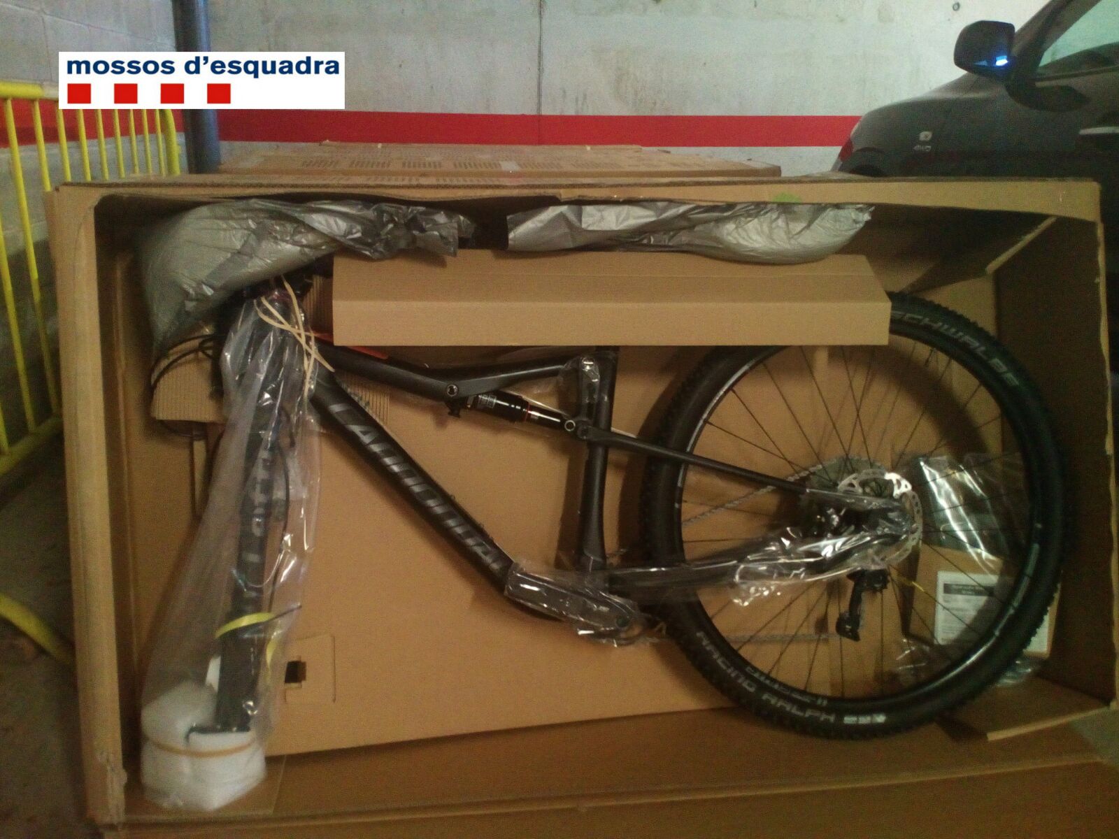 Una de les bicicletes d'alta gamma recuperades FOTO: Mossos d'Esquadra