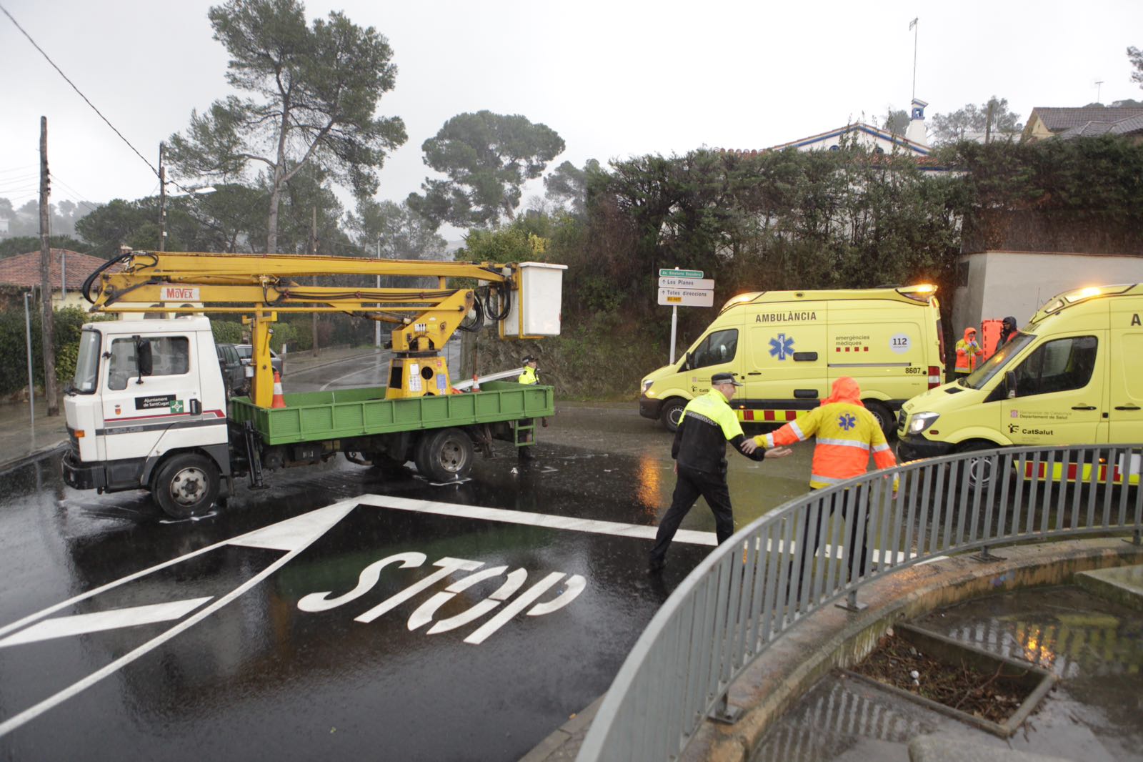 Moment de l'accident FOTO: Artur Ribera