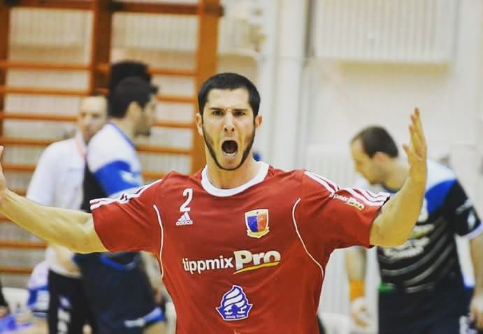 Marc Jordán, dissabte 11 de febrer, en el seu debut amb el Balmazújváros d'Hongria. FOTO: Laszlo Fenyves