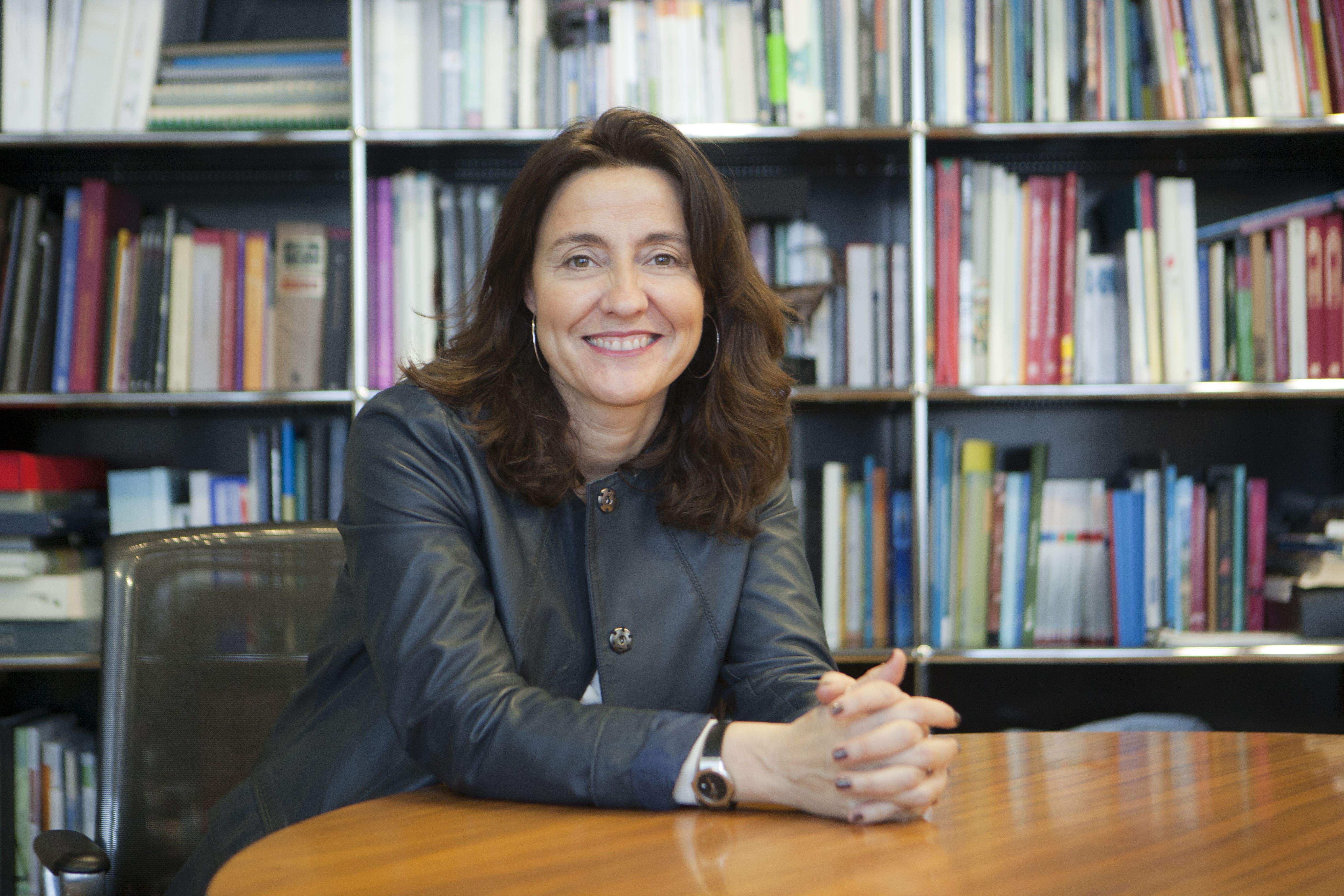 L'alcaldessa al seu despatx de l'Ajuntament de Sant Cugat FOTO: A. Ribera