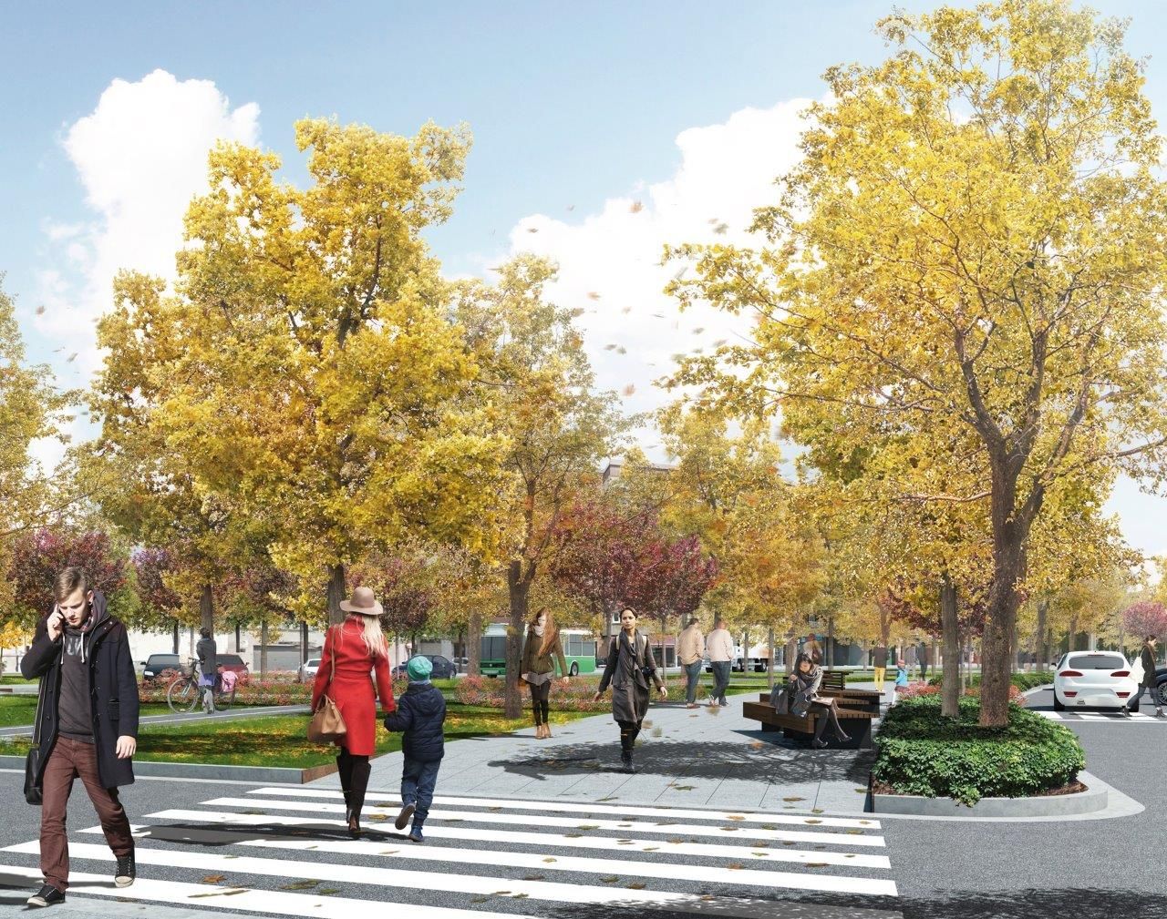 Imatge del desenvolupament dels futurs til·lers a la rambla del Celler FOTO: Localpres