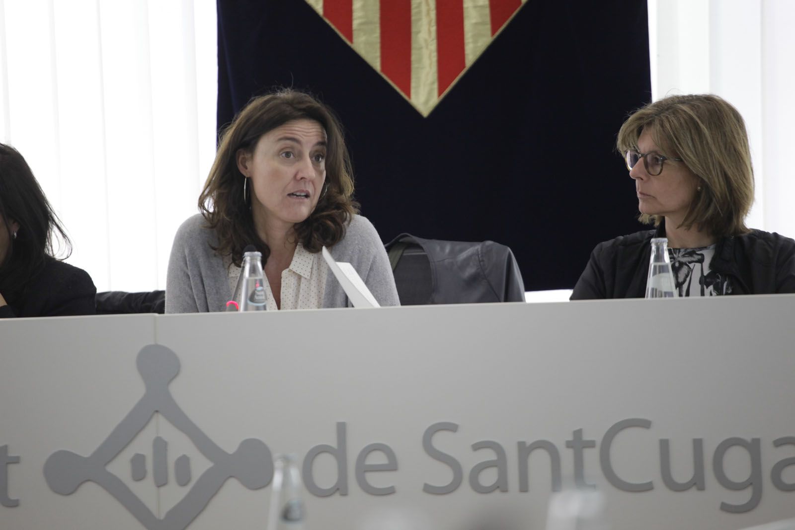 Mercé Conesa, alcaldessa de Sant Cugat, durant el ple municipal FOTO: Artur Ribera