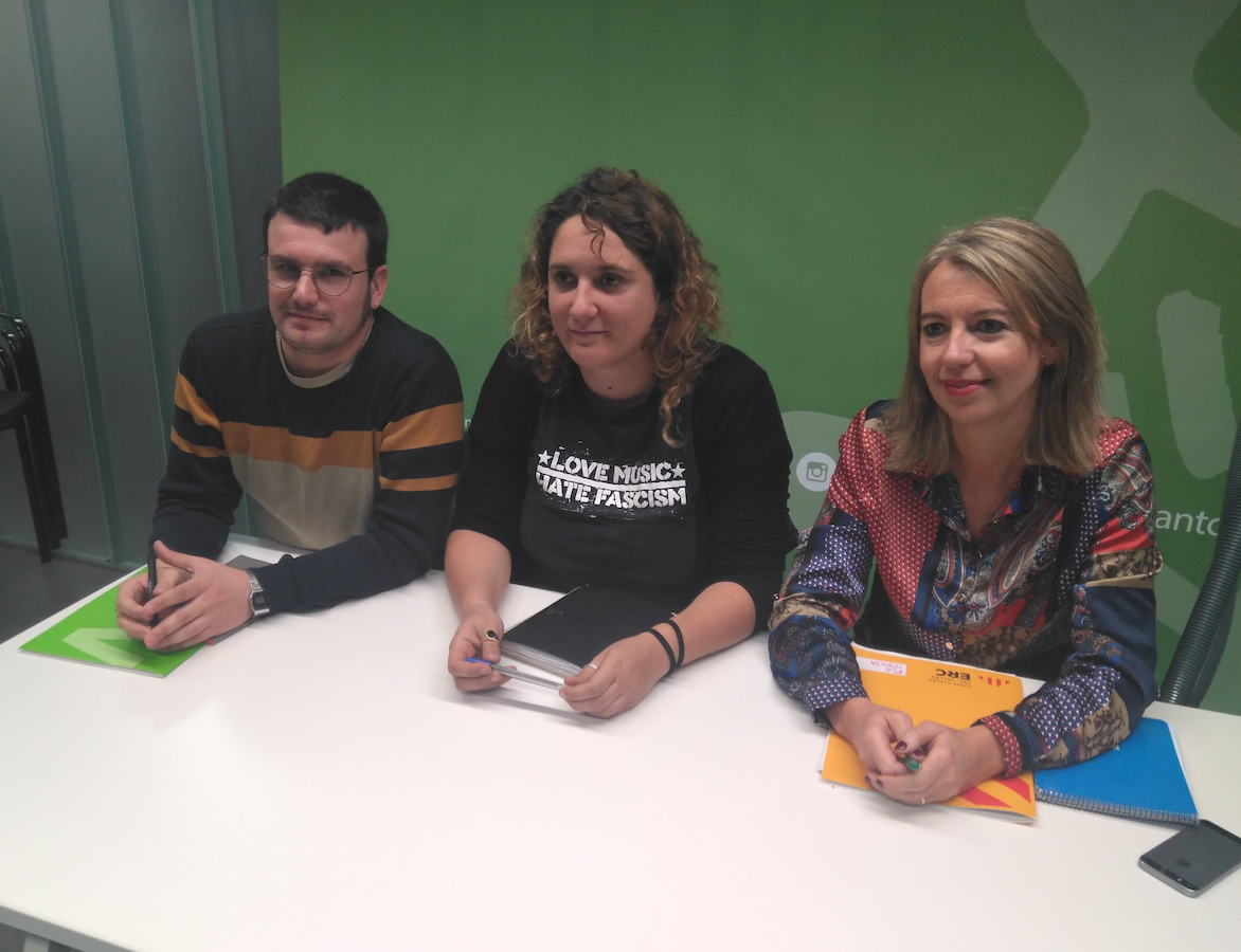 Gutiérrez (ICV-EUiA), Gibert (CUP-PC) i Mireia Ingla (ERC-MES) FOTO: TOT Sant Cugat