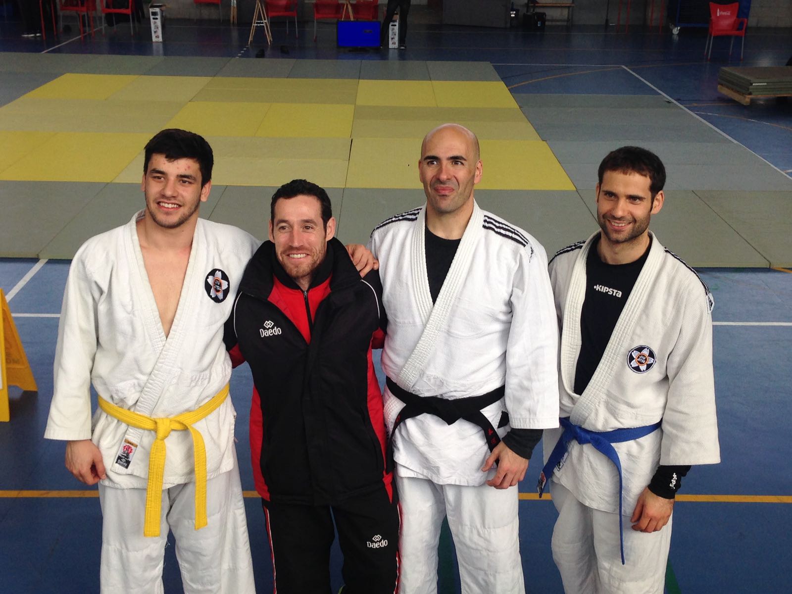 Agustín Silveira, Sergi Subirà, Pep Rojas i Joan Pau Anguera, en el Campionat Catalunya Jiu Jitsu. FOTO: Club Jiu Jitsu Sant Cugat
