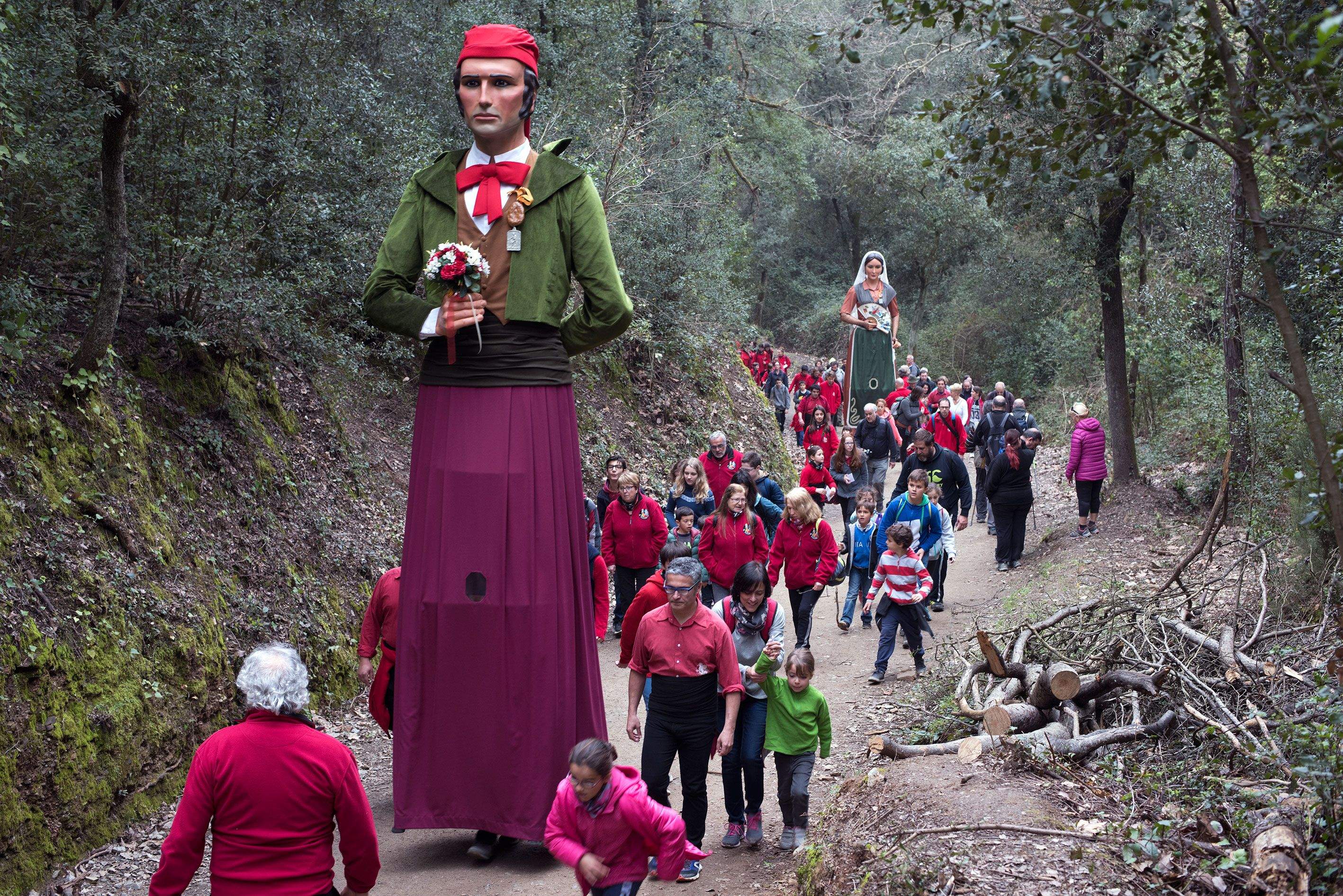 Els Gegants camí de l'ermita de Sant Medir FOTO: Bernat Millet