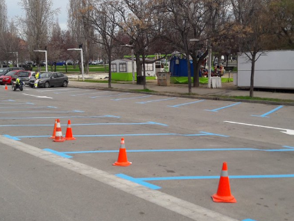 Zona blava a l'aparcament de Josefina Mascareñas FOTO: @FerrandeJuan