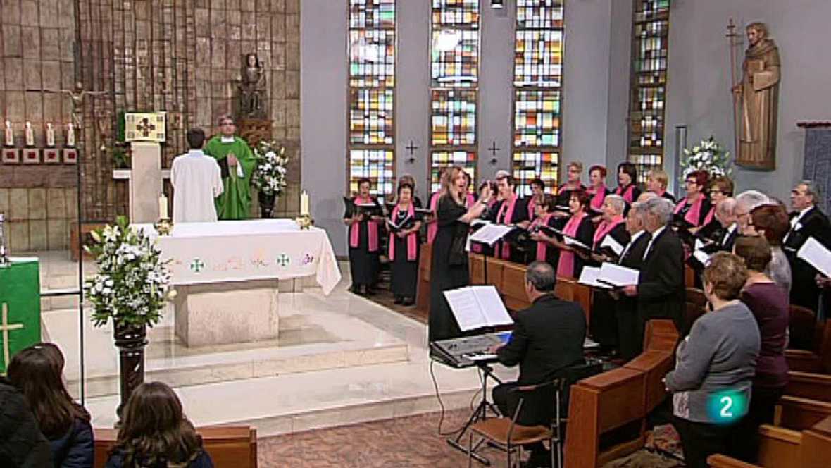 Un moment de la missa de TVE a Sant Cugat FOTO: RTVE