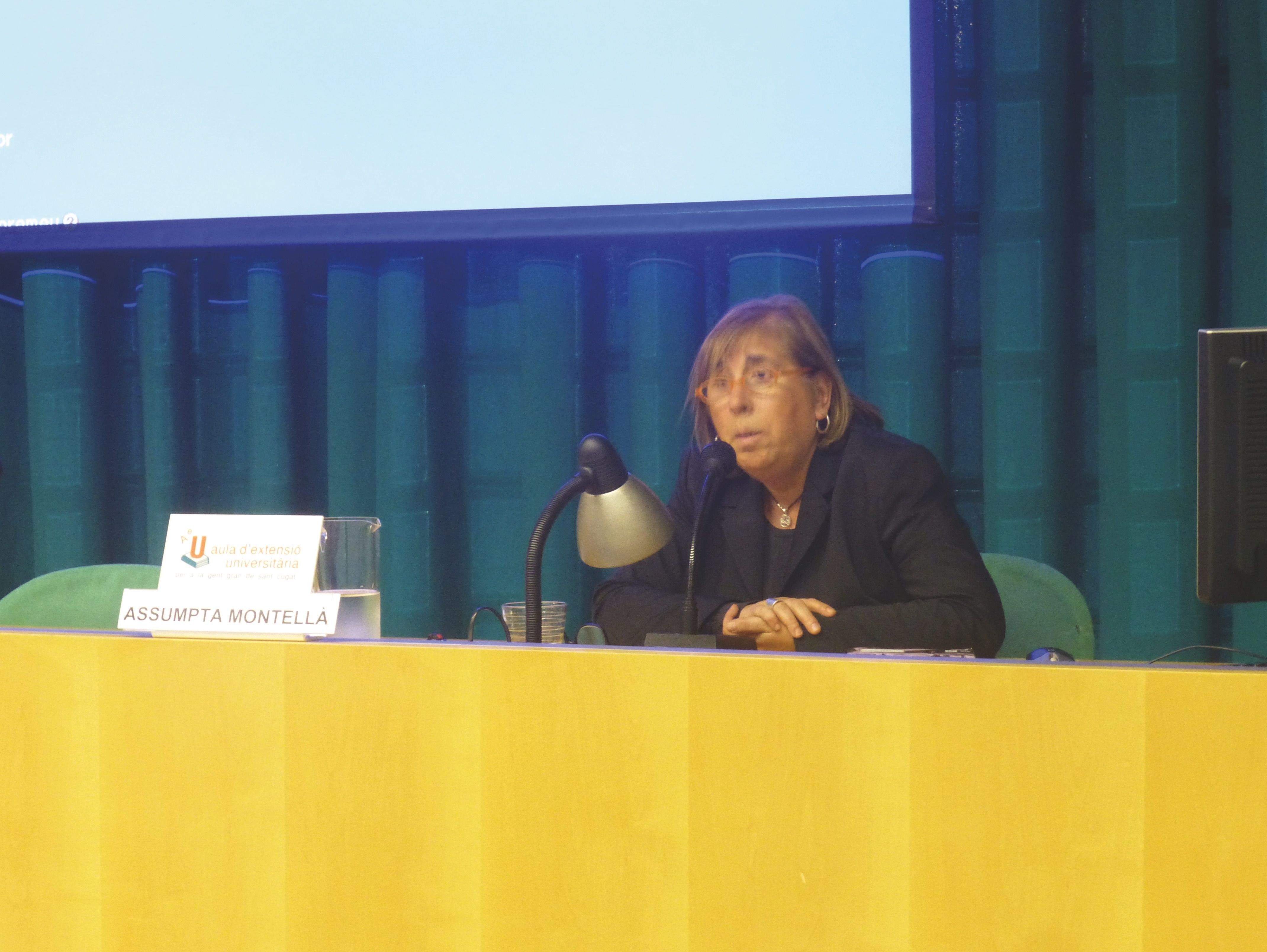 Assumpta Montellà a la conferència FOTO: Cedida