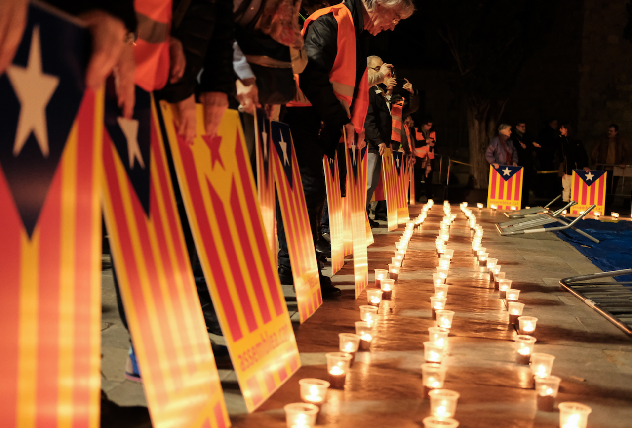 Acte de suport pels encausats pel 9N que es va fer el passat 4 de febrer a Sant Cugat FOTO: Ale Gómez
