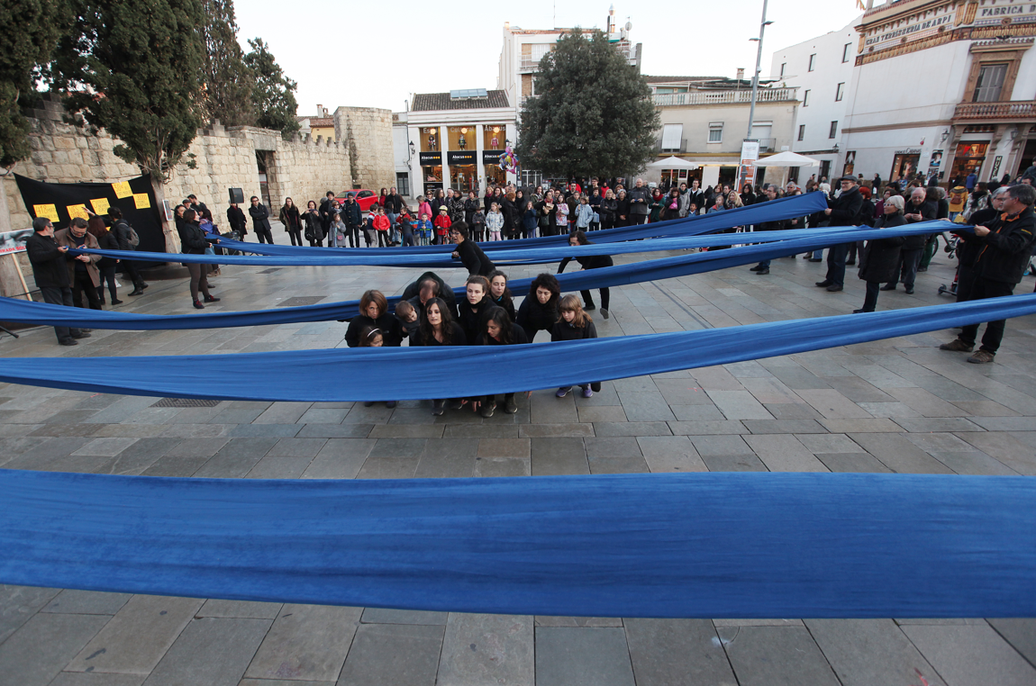 Un acte en suport als refugiats a Sant Cugat FOTO: Lali Puig