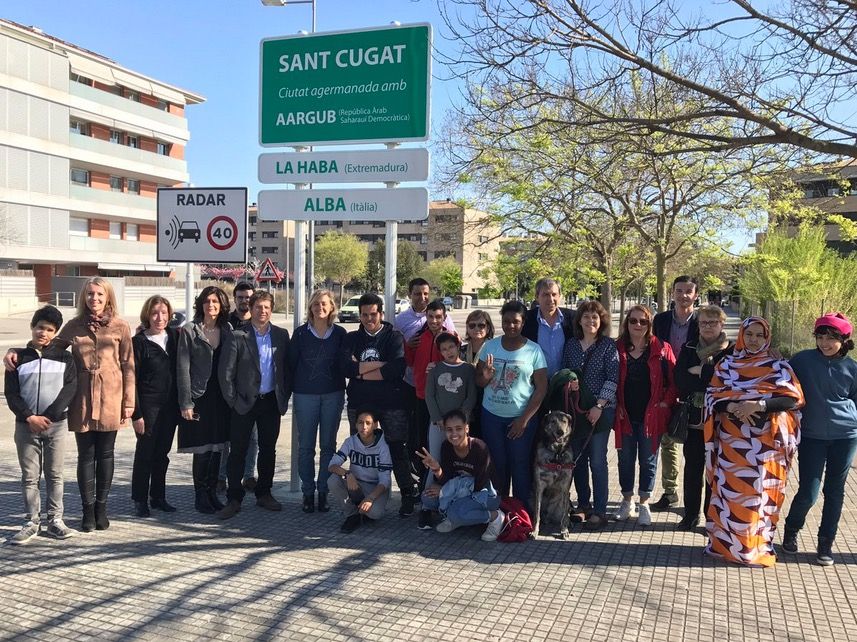 La descoberta de la placa s'ha fet aquest 31 de març  FOTO: @ajsantcugat