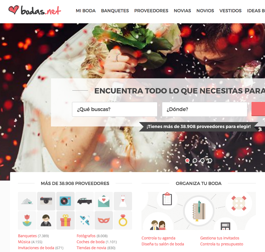 Des del portal Bodas.net es pot organitzar tota la boda FOTO: Redacció 