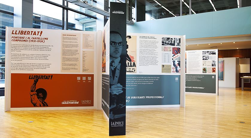Exposició "Llibertat! Fontserè i el cartellisme compromès (1931-1939)" a la seu de l'Arxiu Nacional de Catalunya de Sant Cugat FOTO: Cedida
