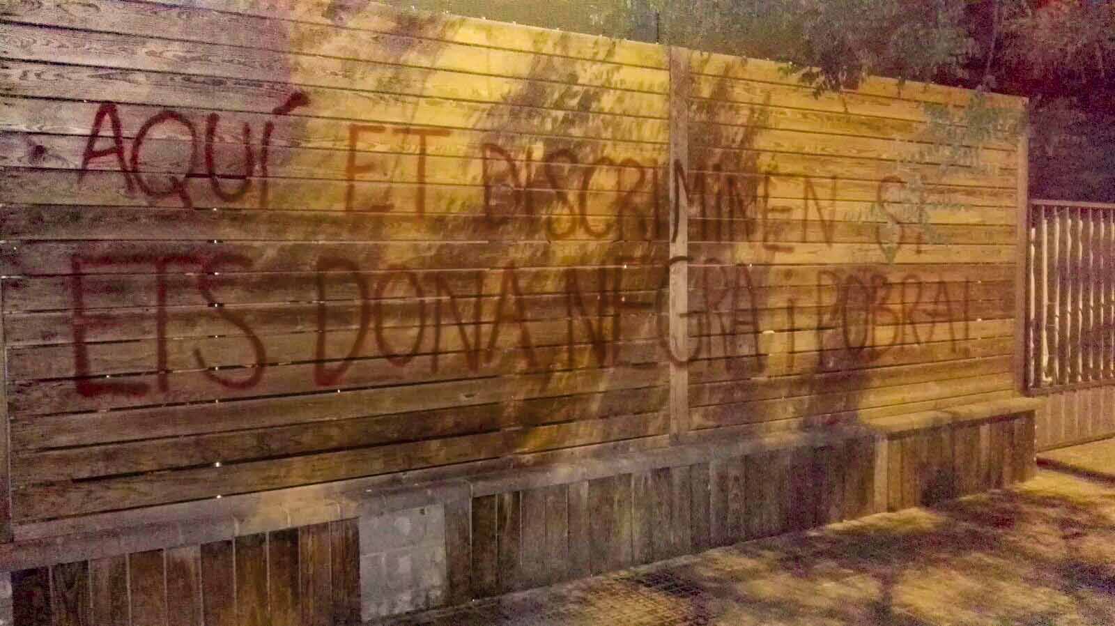 Imatge de la pintada FOTO: Facebook Arran Sant Cugat