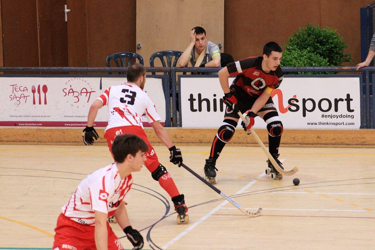 Joan Galbas, capità de l'equip júnior A del Patí Hoquei Club Sant Cugat. FOTO: Lali Álvarez
