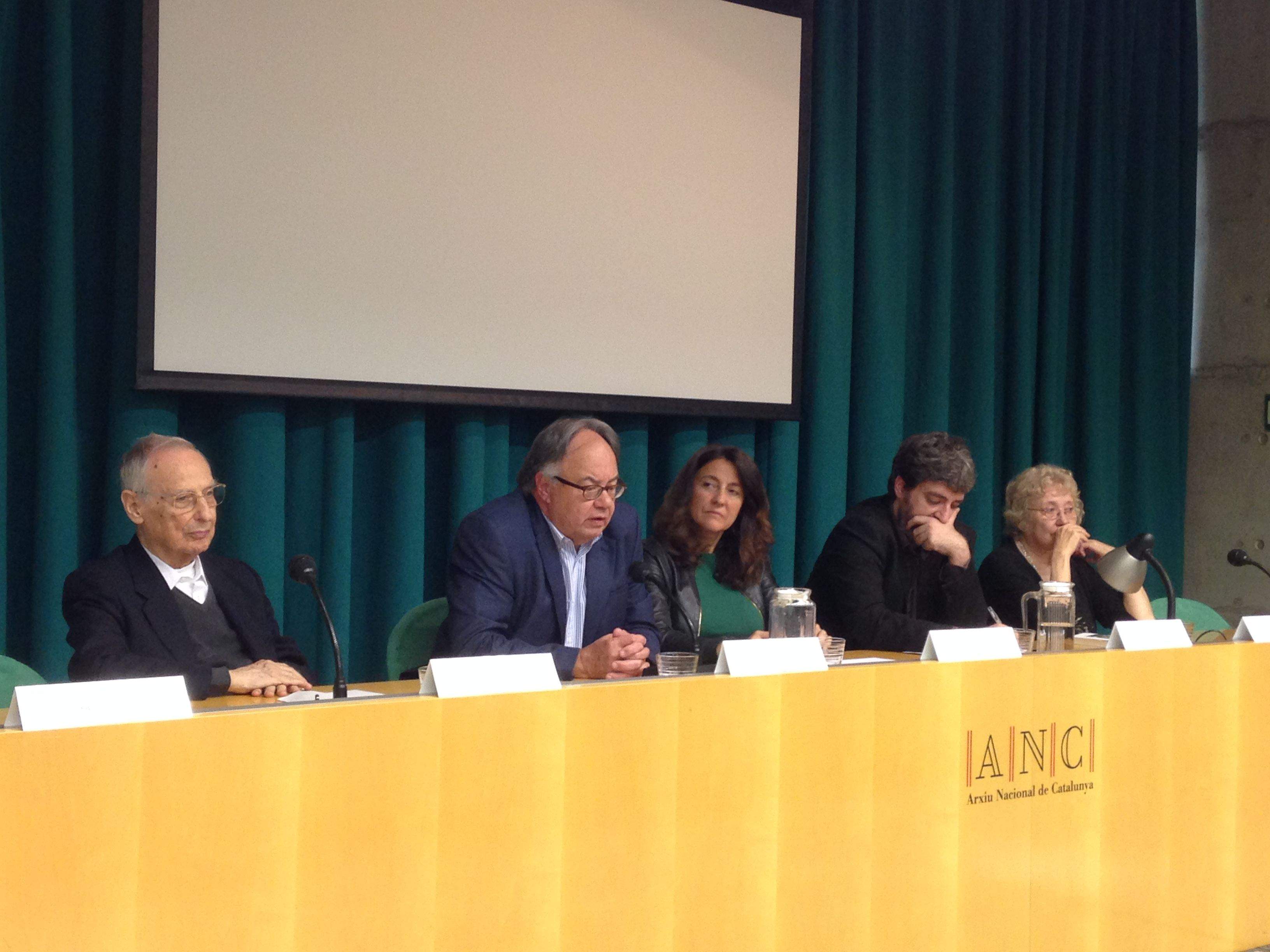 Moment de la presentació a l'Arxiu Nacional de Catalunya  FOTO: C. Caballé