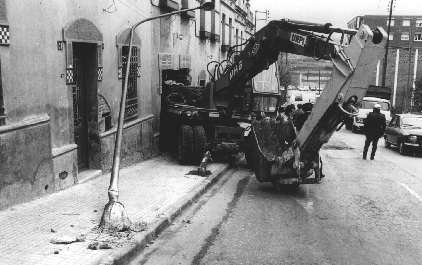 Accident a la barriada Vallès a finals dels anys 60.  FOTO: Fons Municipal de l’Ajuntament de Sant Cugat del Vallès