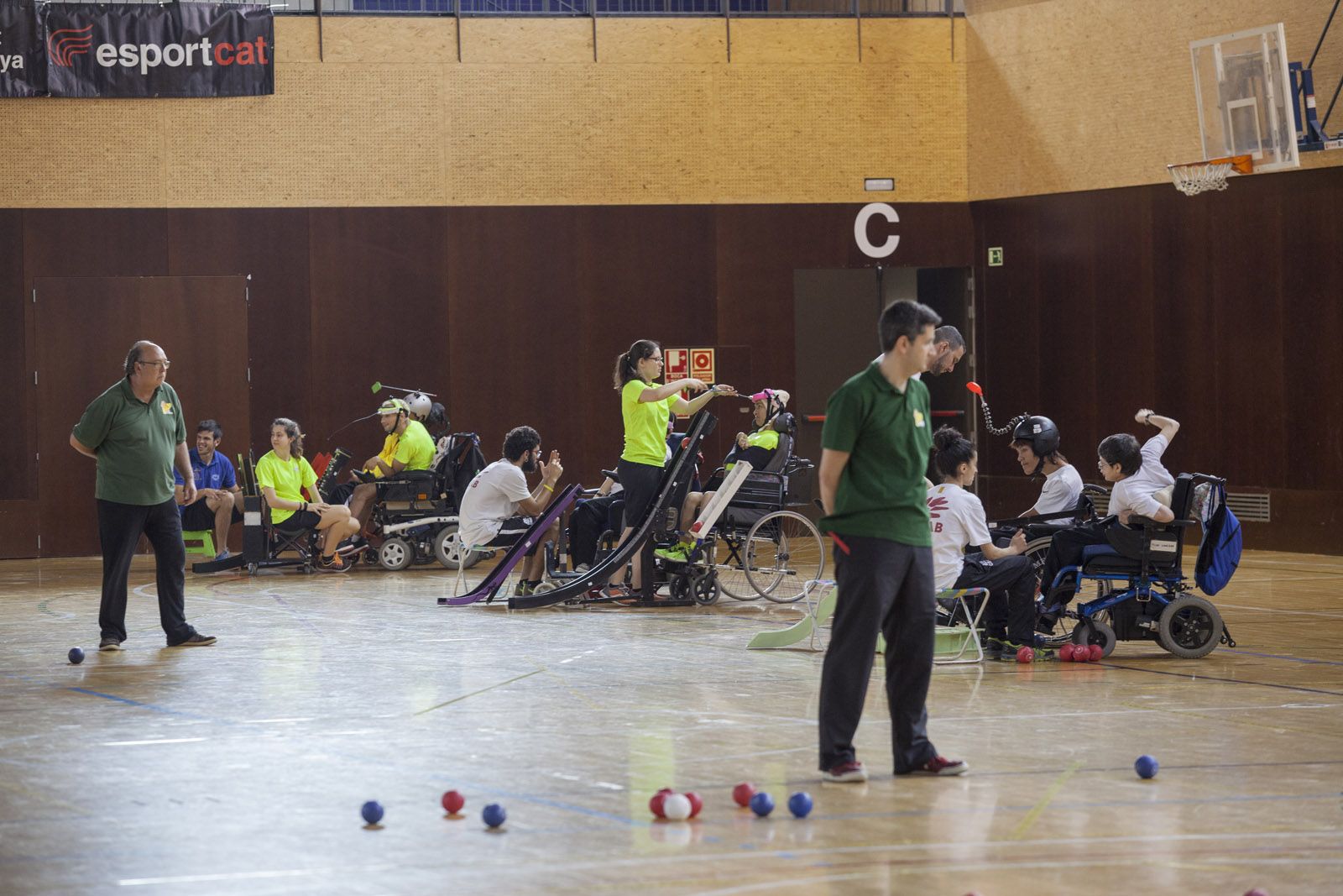 Campionat de Catalunya de Boccia a la ZEM Rambla del Celler. FOTO: Lali Puig