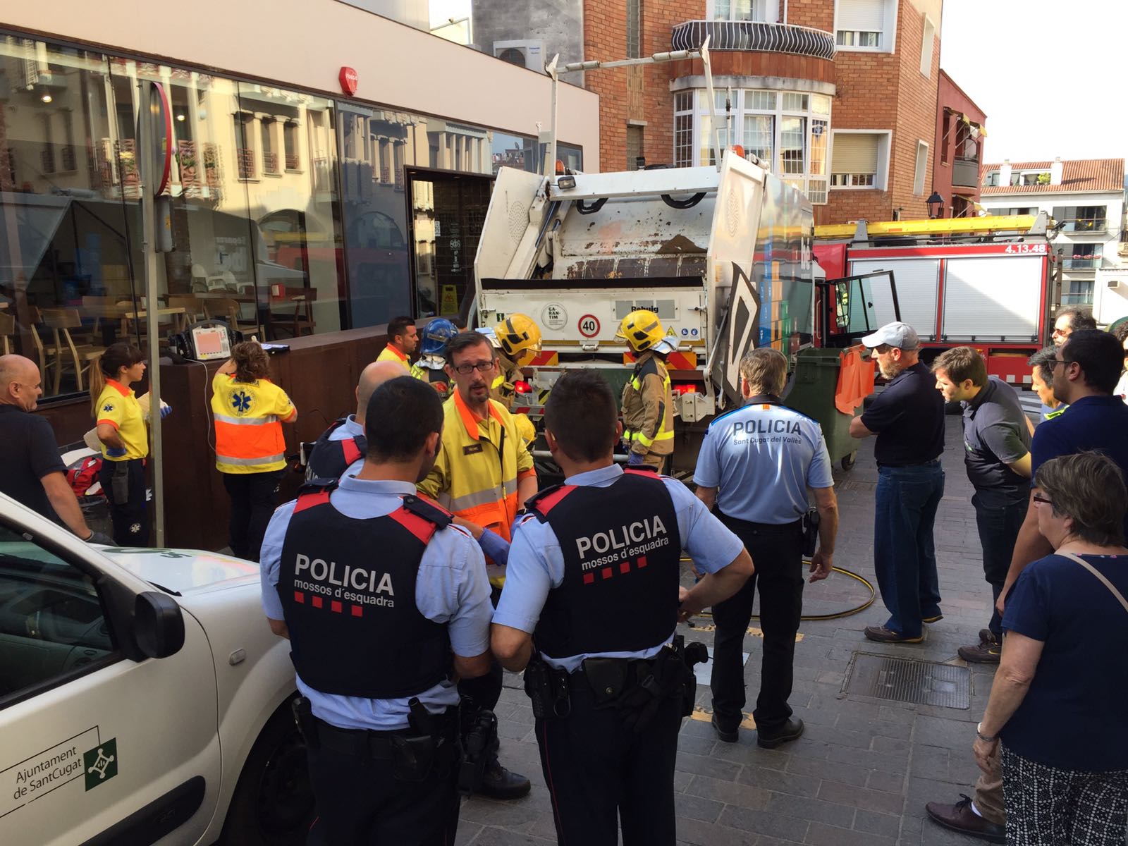Moment de l'accident FOTO: Artur Ribera 