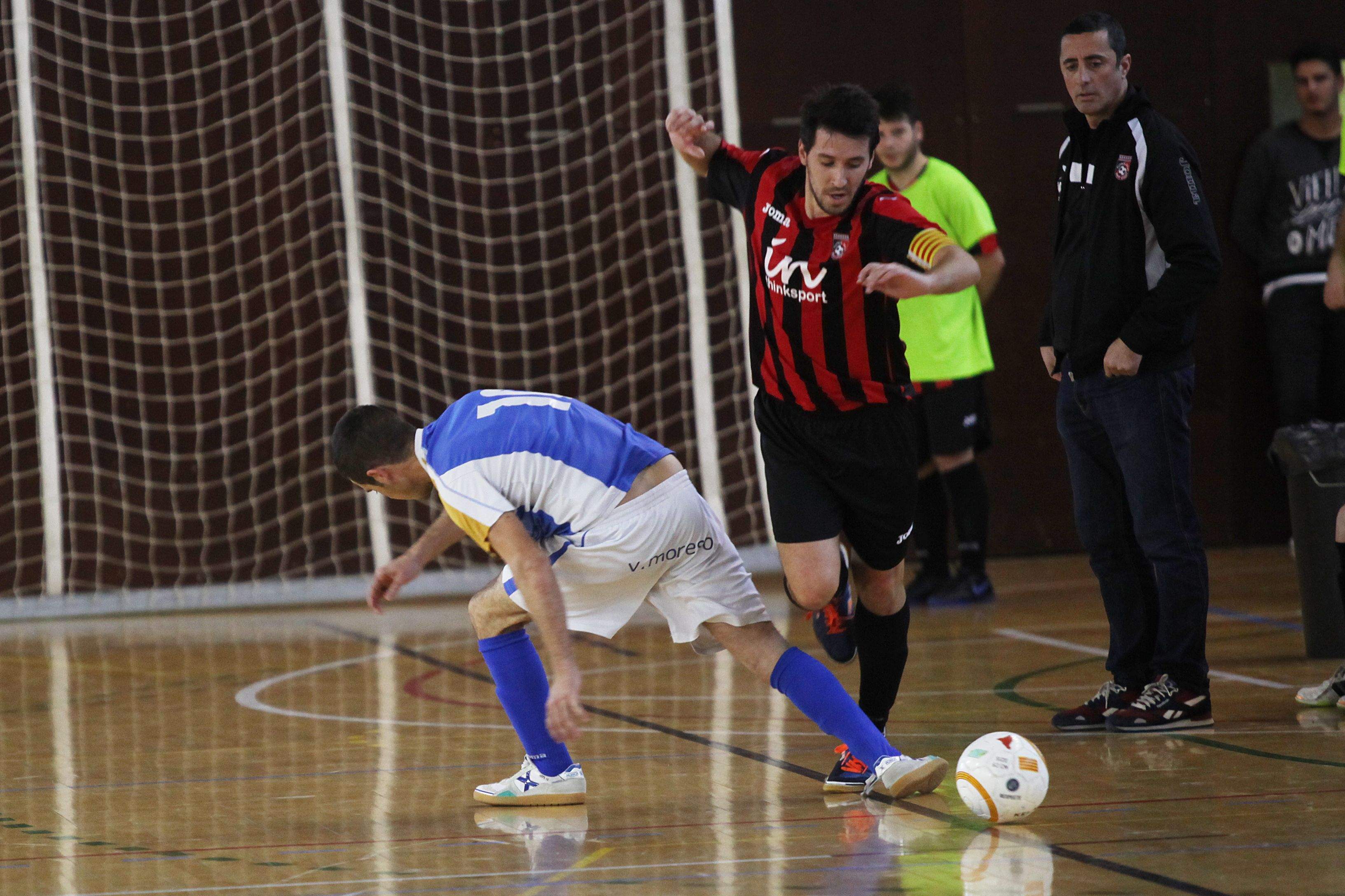 L'entrenador del Futbol Sala Sant Cugat, Jaime Martínez, en un partit. FOTO: Lali Puig