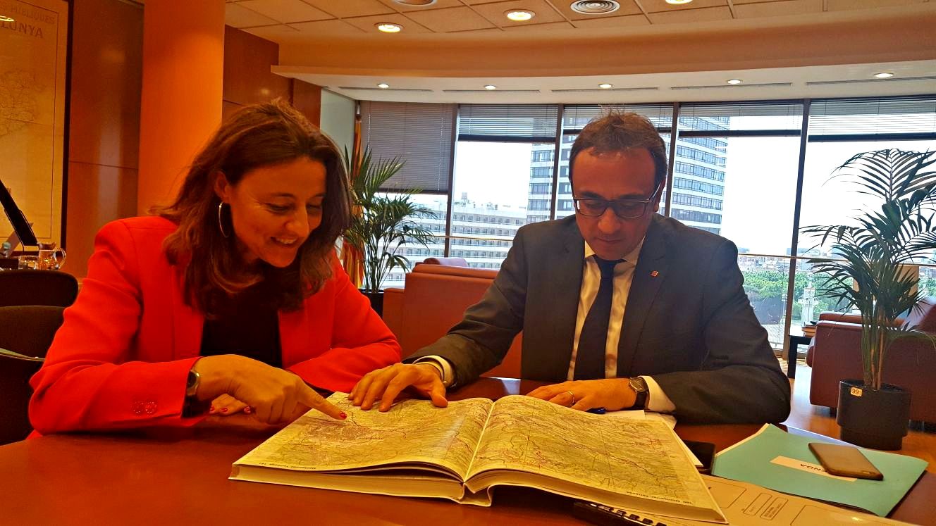 Mercè Conesa i Josep Rull durant la reunió FOTO: Premsa Sant Cugat 