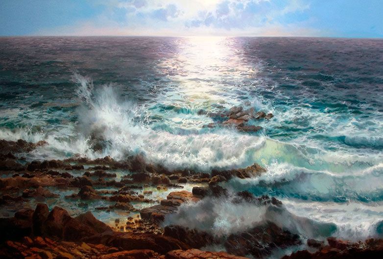 El mar com a protagonista dels quadres FOTO: Cedida