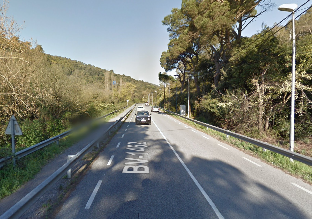 Punt de la carretera de Vallvidrera on hi ha el radar FOTO: Google Maps