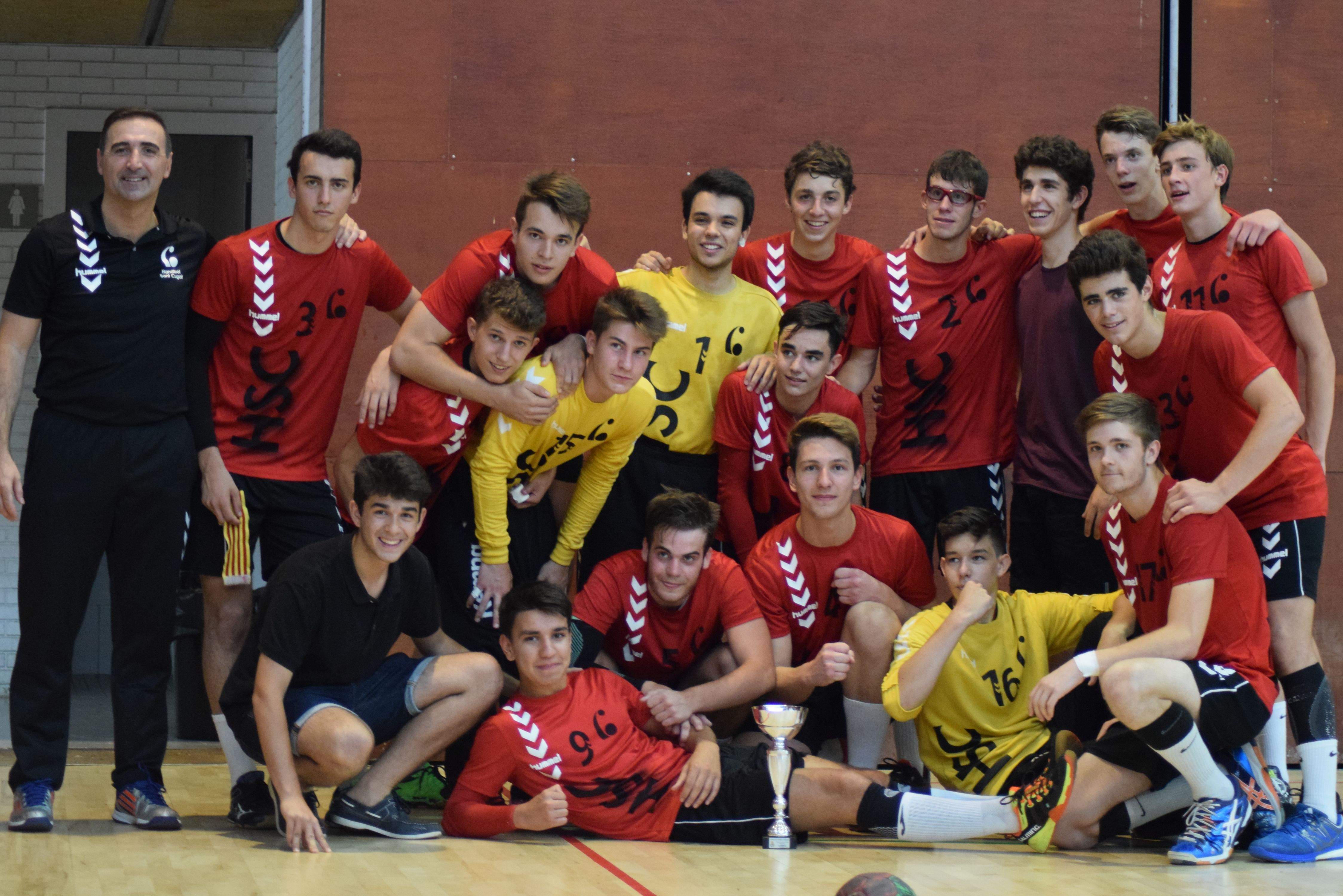 L'equip juvenil A del Club Handbol Sant Cugat, campió de la Copa Catalana. FOTO: CHSC